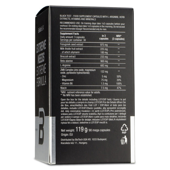 Black Test 90 Cápsulas - BiotechUSA