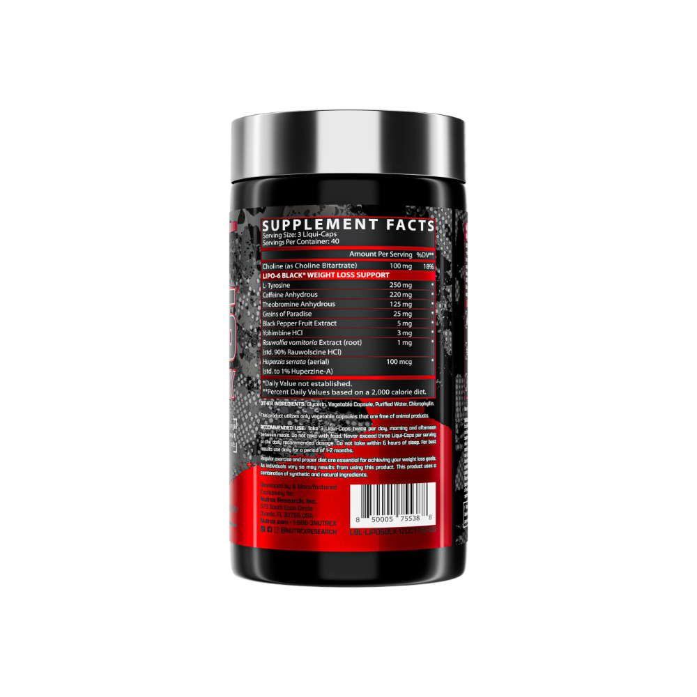 Lipo-6 Black 120 Cápsulas - Nutrex