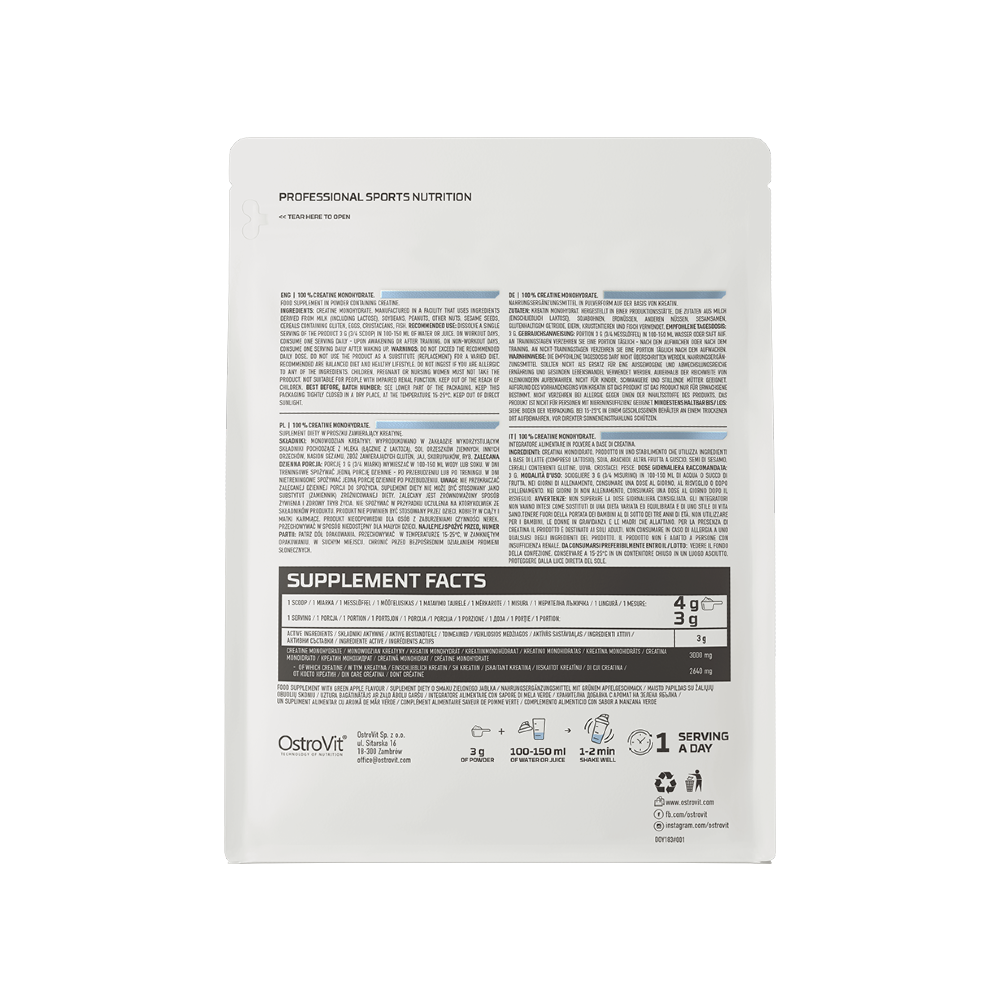 Creatine Monohydrate 500g - Ostrovit